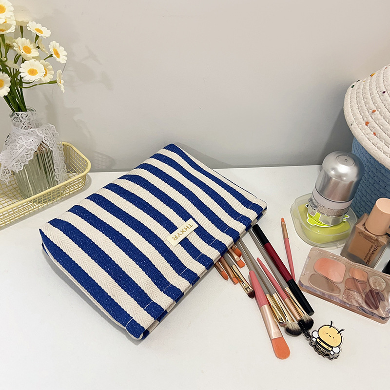 Skincare D'Alba - New Striped Makeup Bag for Women,
