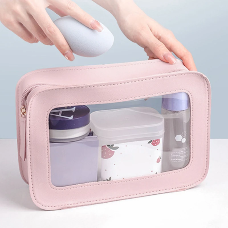 Skincare D'Alba - Women PU Makeup Bag Traveling Cosmetic
