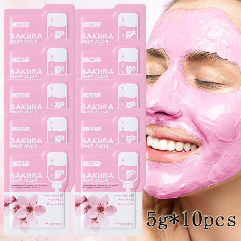 10pcsLAIKOU Sakura Mud Mask Ba - Mud Mask Kaolin recension och pris